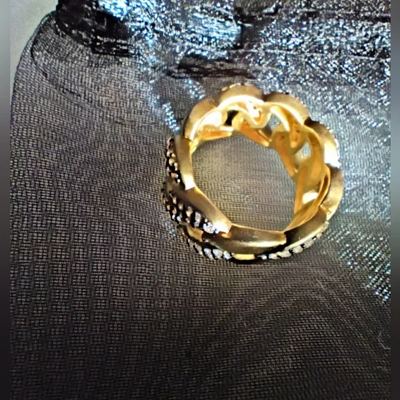 Freida Rothman Gold & Diamond Women's Ring - Paived Iced - Size 8 - New in Box - Picture 9 of 16